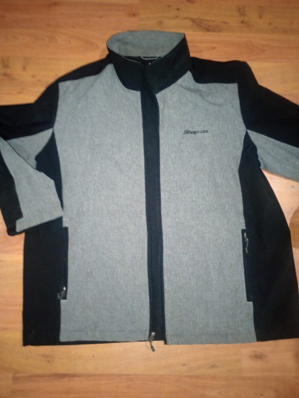 Snap On Two-Tone Gray and Black Lightweight Jacket